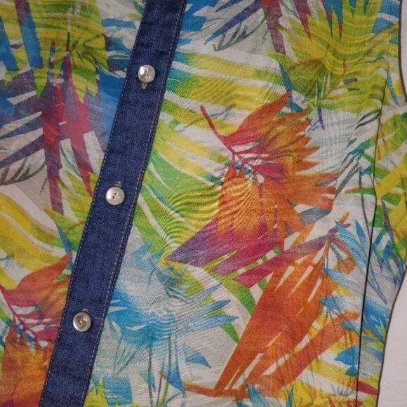 Pre-Loved dots Sleeveless Button Down Blouse Size XL - Picture 2 of 6